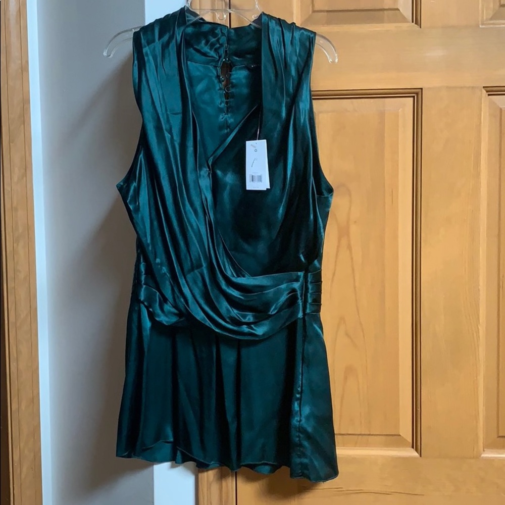 Banana republic NWT Womens Silk Green blouse 12